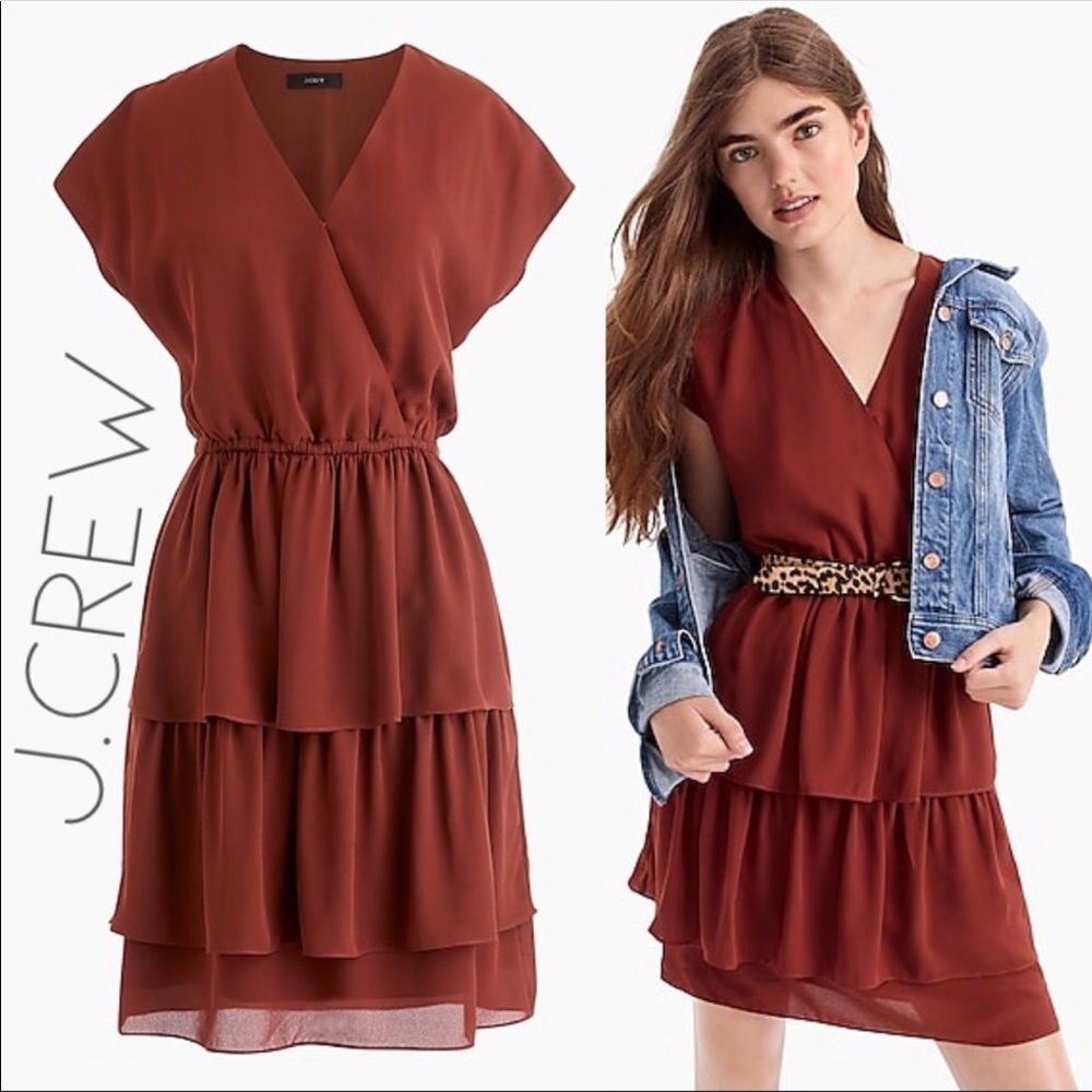 NWT J. Crew Point Sur popover ruffle dress 8 M